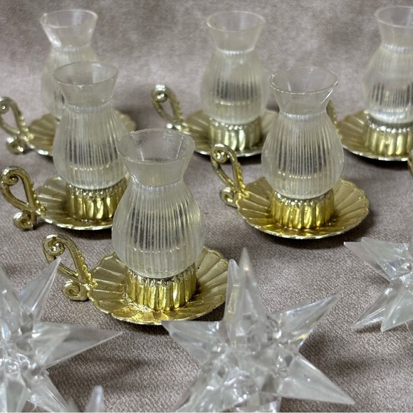 Vtg. 19pcs - Lamp Light Covers & Stars Mix - Clear Acrylic - Light Reflectors - Picture 3 of 7